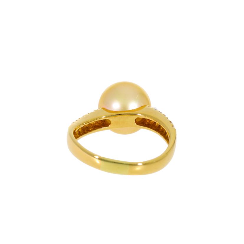 /◎K18ゴールデンパールダイヤリングD0.38ct //Aランク/59