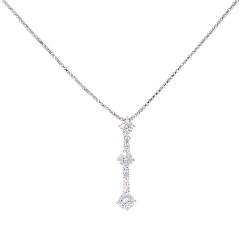/ K18WGダイヤネックレス0.56ct//Aランク/05