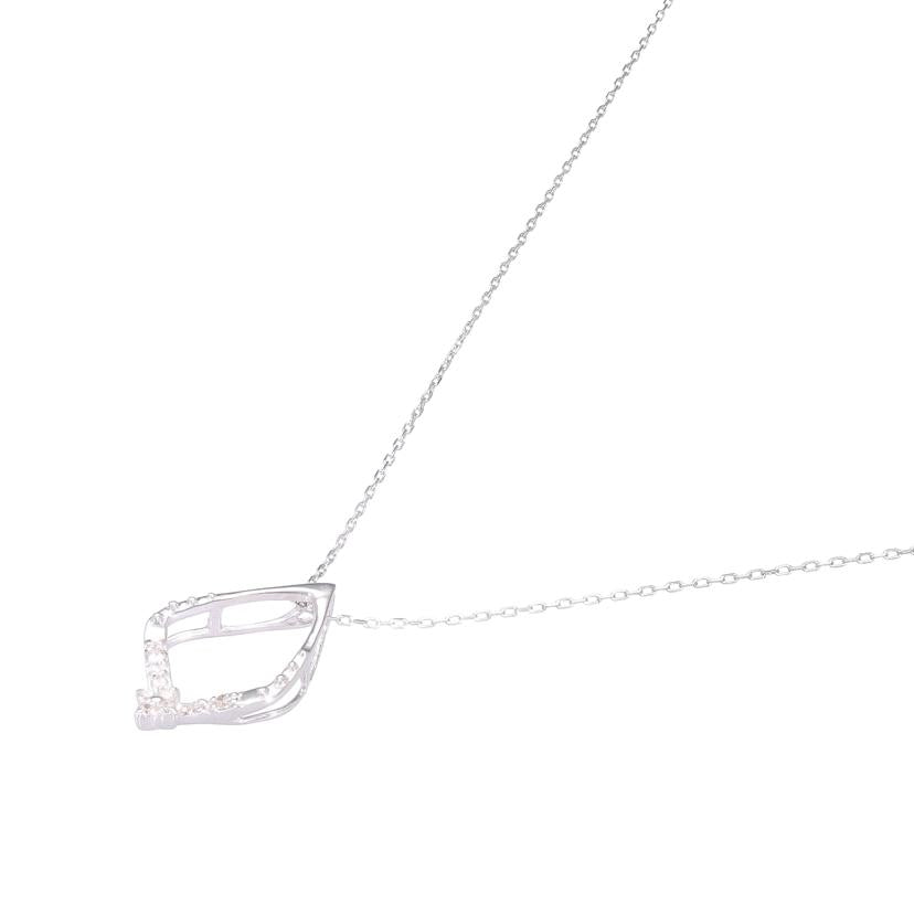 / K18WGダイヤネックレス0.05ct//Aランク/76