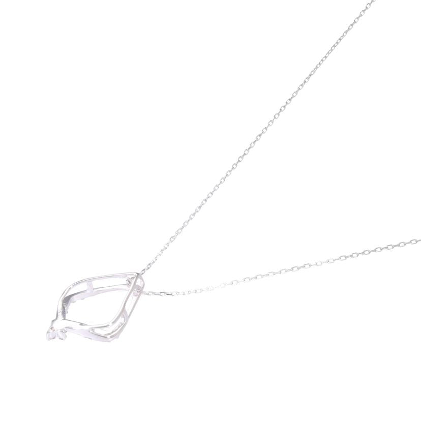 / K18WGダイヤネックレス0.05ct//Aランク/76