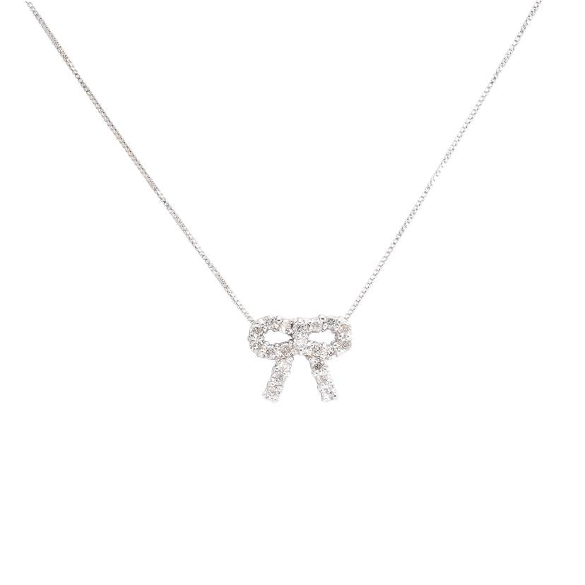 / K18WGダイヤネックレス0.20ct//Aランク/81