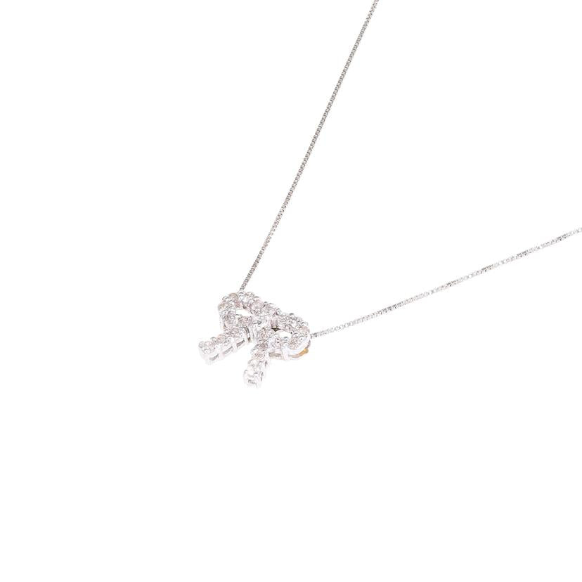 / K18WGダイヤネックレス0.20ct//Aランク/81