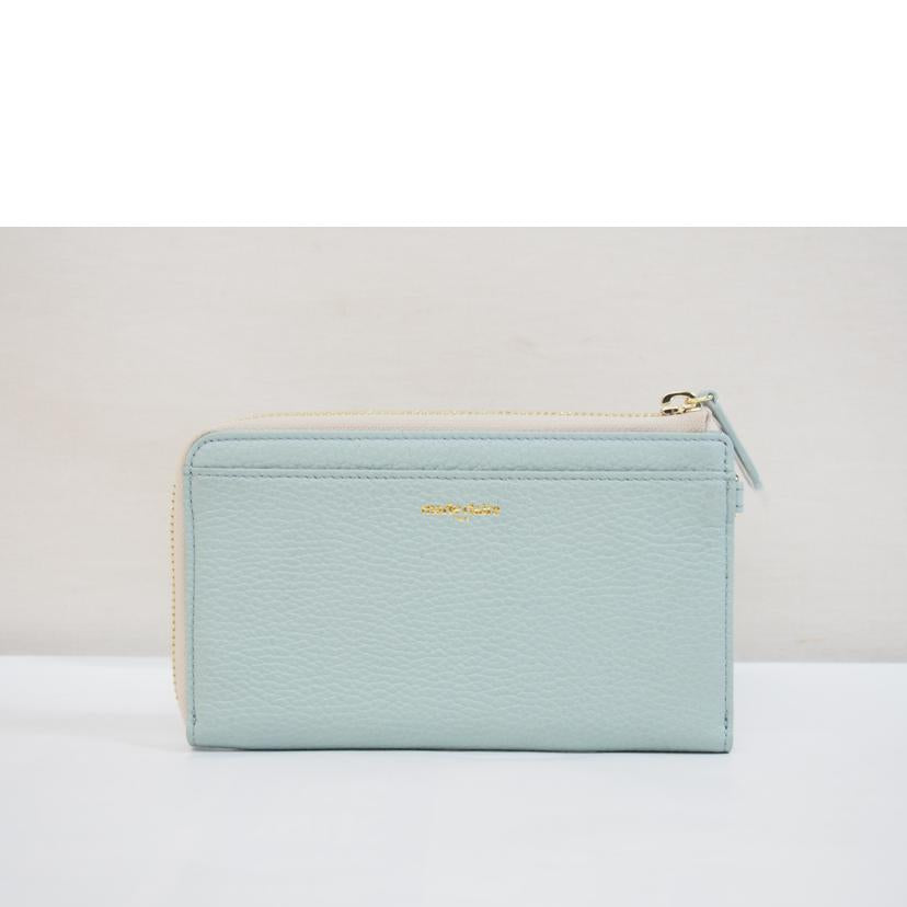 marie claire マリクレール/イタリアンレザー バイカラーL字型ジップコンタクトウォレット/Sランク/71