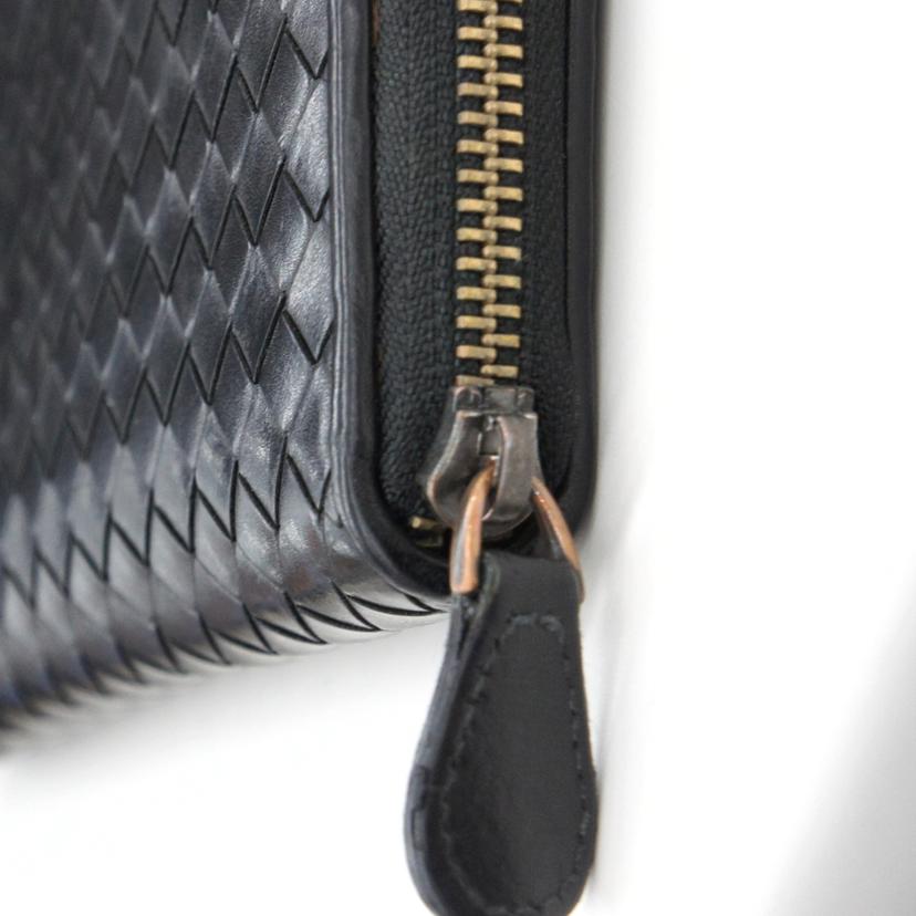 BOTTEGA VENETA ボッテガヴェネタ/イントレチャートラウンドファスナー財布/P00580060K//Bランク/93