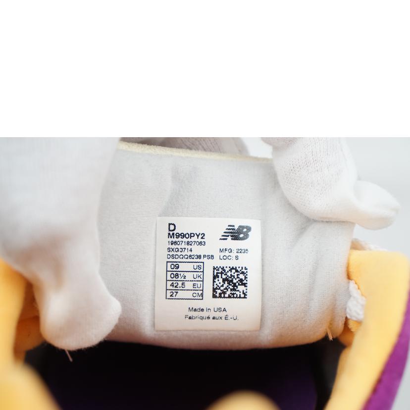 new balance ニューバランス/NB スニーカー990/パープル 27.0/M990PY2//Aランク/67