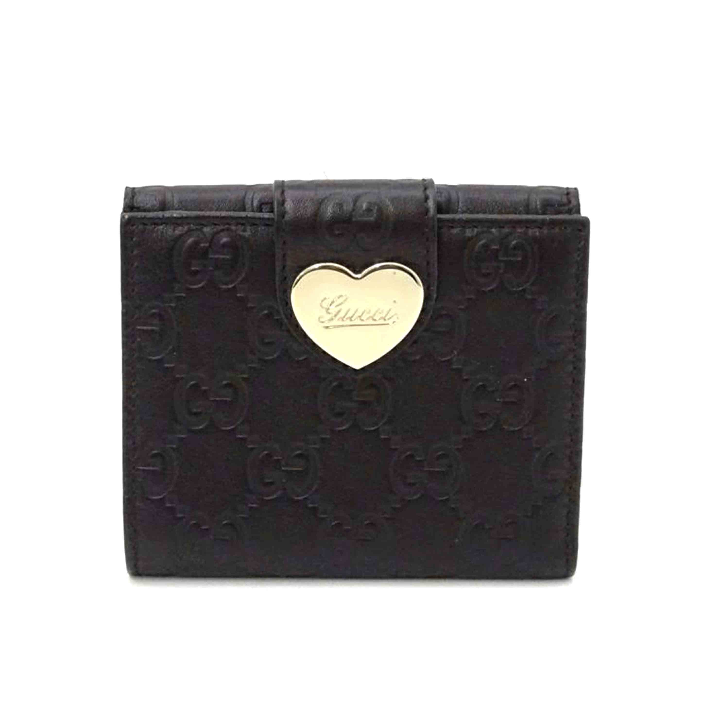 GUCCI グッチ/グッチシマラブリーハートWホック財布/ブラウン/203548//513***/Aランク/69