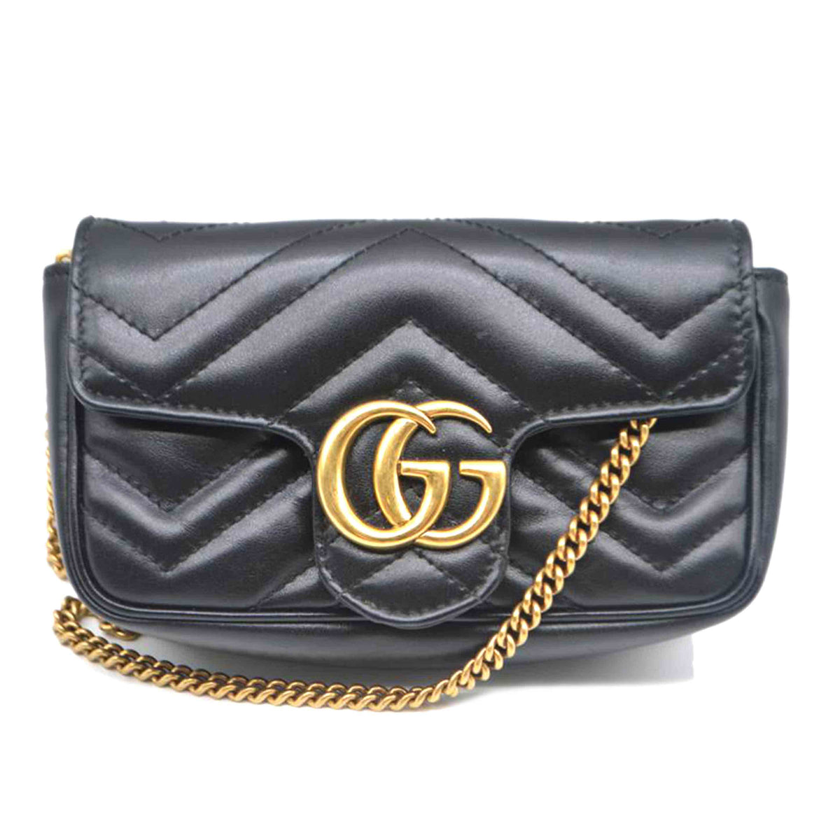 GUCCI グッチ/GGマーモントスーパーミニバッグ/ノワール/476433//493***/SAランク/89