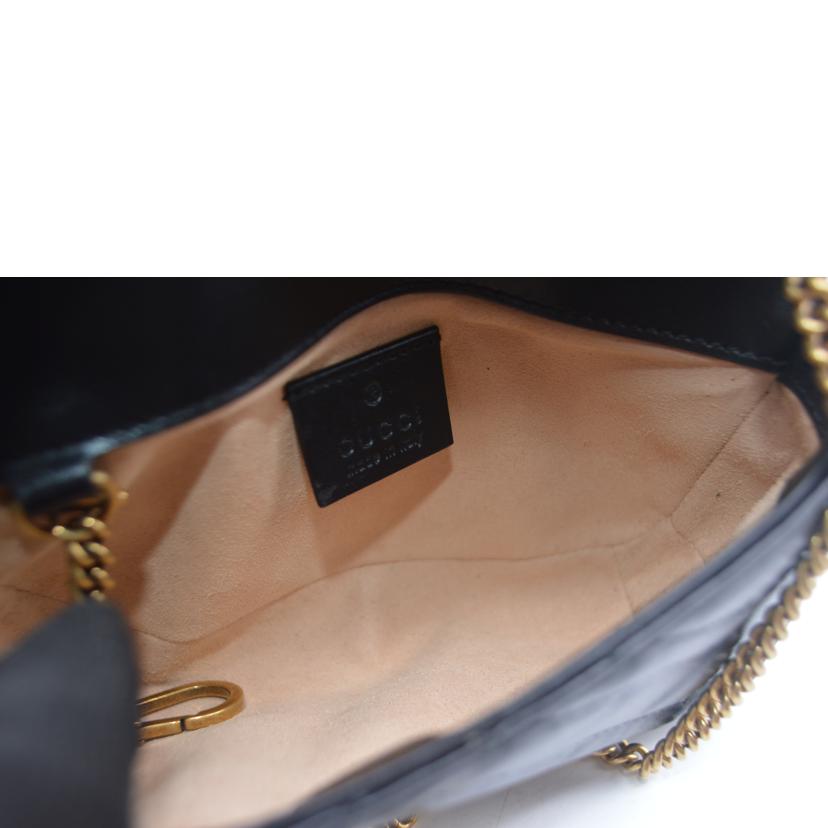 GUCCI グッチ/GGマーモントスーパーミニバッグ/ノワール/476433//493***/SAランク/89