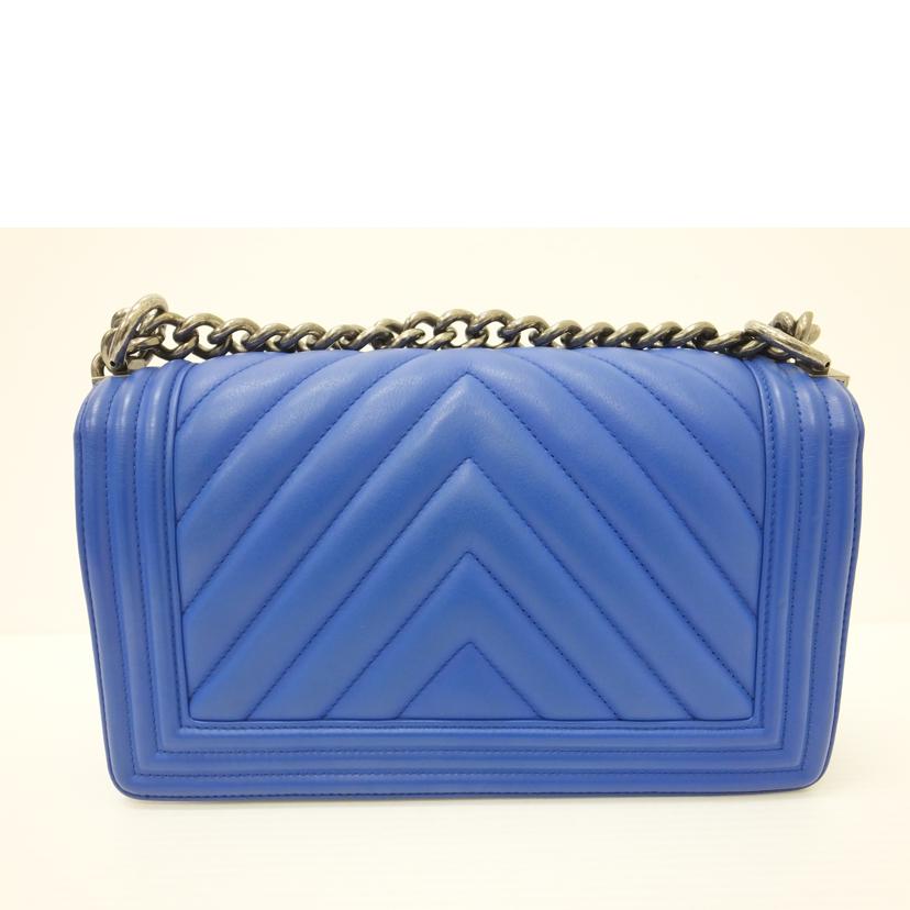 CHANEL シャネル/ボーイシャネルチェーンショルダー/青/SV金具/A67086//225*****/ABランク/88