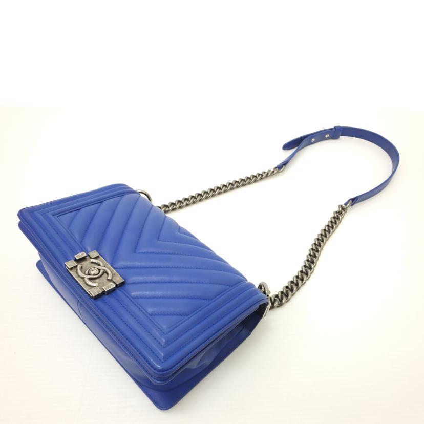 CHANEL シャネル/ボーイシャネルチェーンショルダー/青/SV金具/A67086//225*****/ABランク/88