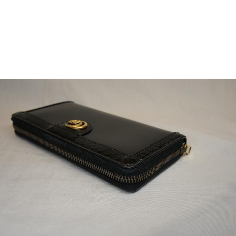 GUCCI グッチ/オフディアGGマーモントパイソン/ジップアラウンド/日本限定/706844//041*/SAランク/92