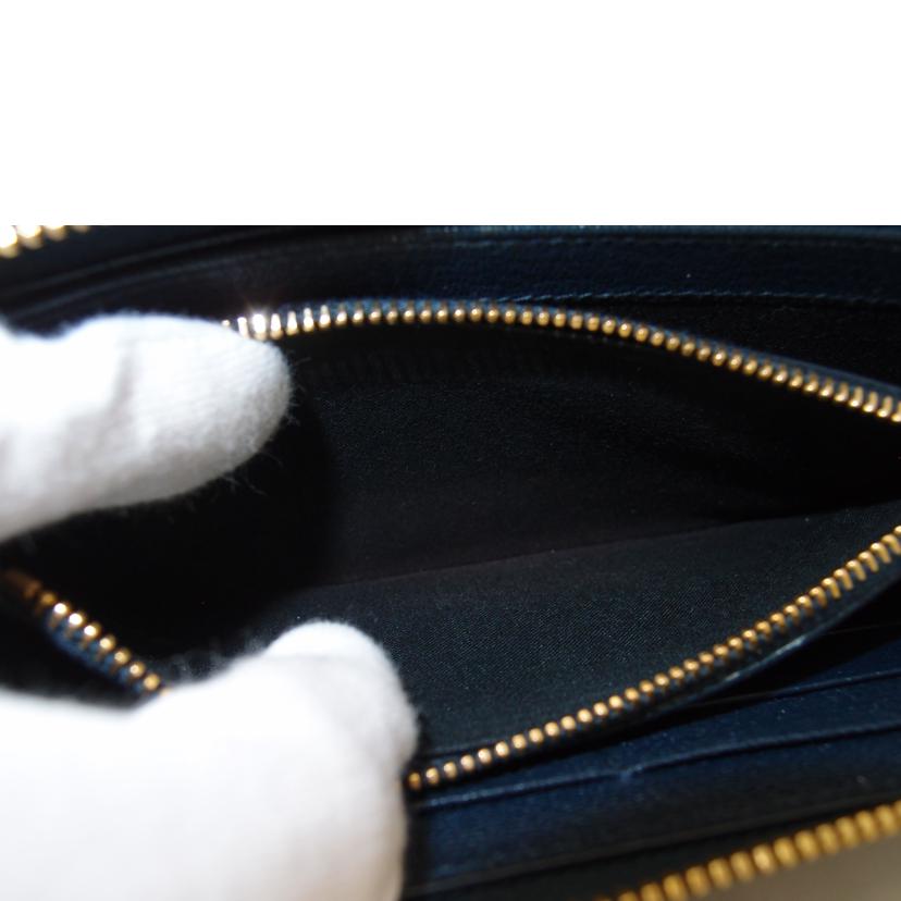 BALENCIAGA バレンシアガ/クラシックコンチネンタルラウンドファスナー長財布/ネイビー/390187//402*/Aランク/69