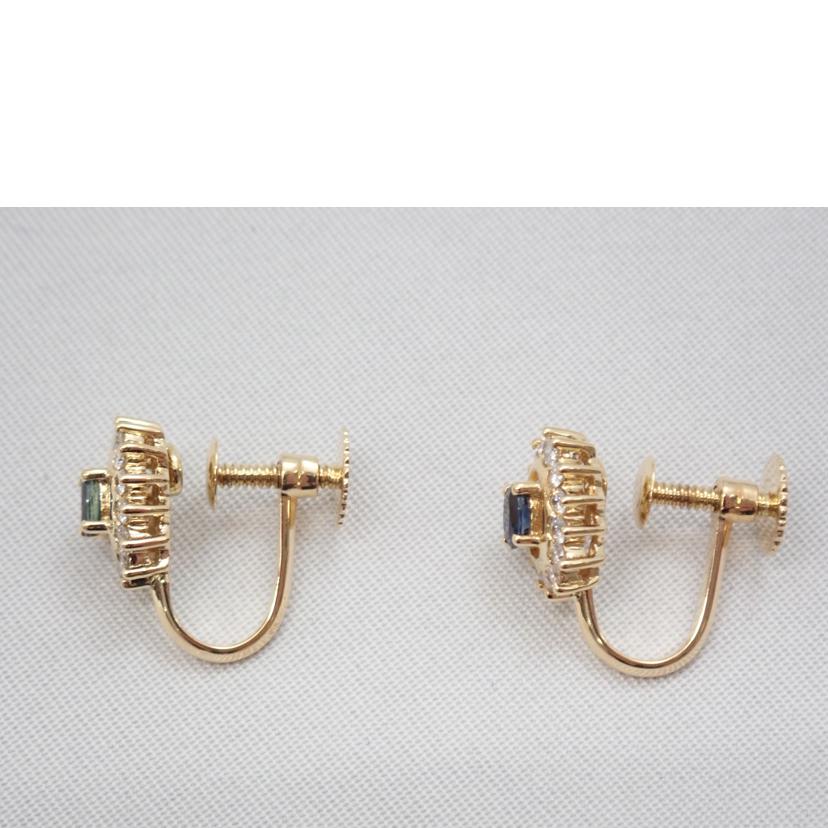 /K18サファイアダイヤイヤリング/3.5g//Aランク/62