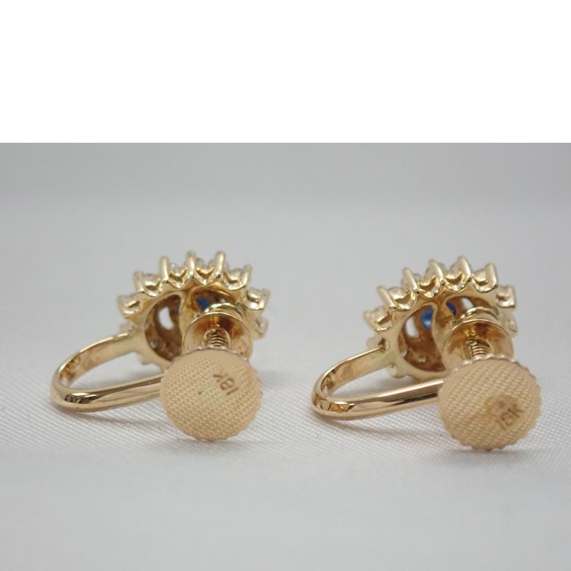 /K18サファイアダイヤイヤリング/3.5g//Aランク/62