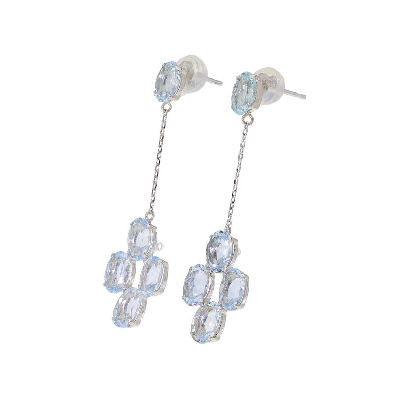 / Pt900アクアマリンピアス//Aランク/92