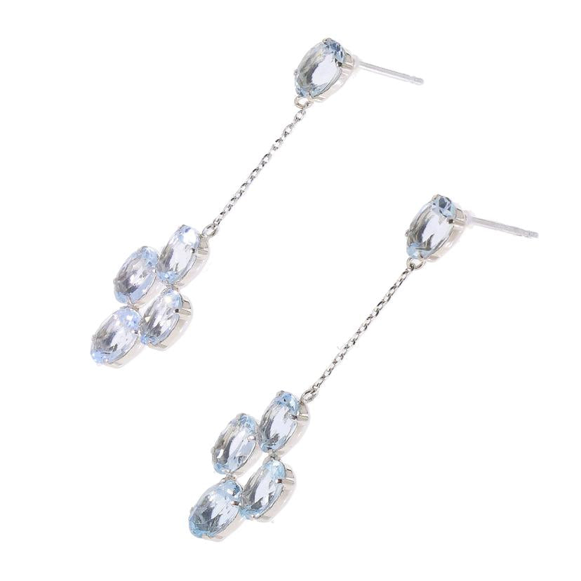 /◎Pt900アクアマリンピアス//Aランク/59