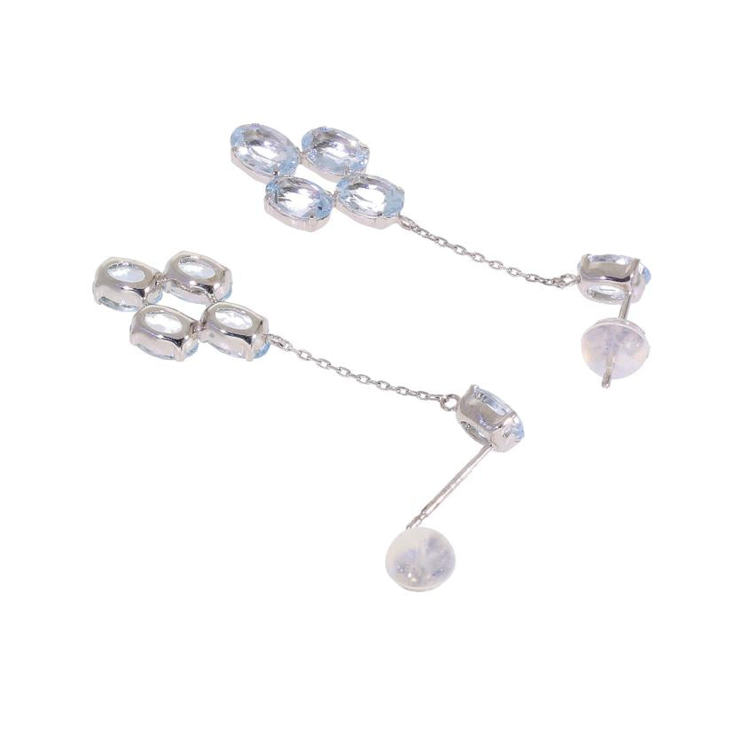 /◎Pt900アクアマリンピアス//Aランク/59