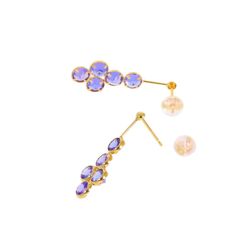 /◎K18タンザナイトピアス//Aランク/59