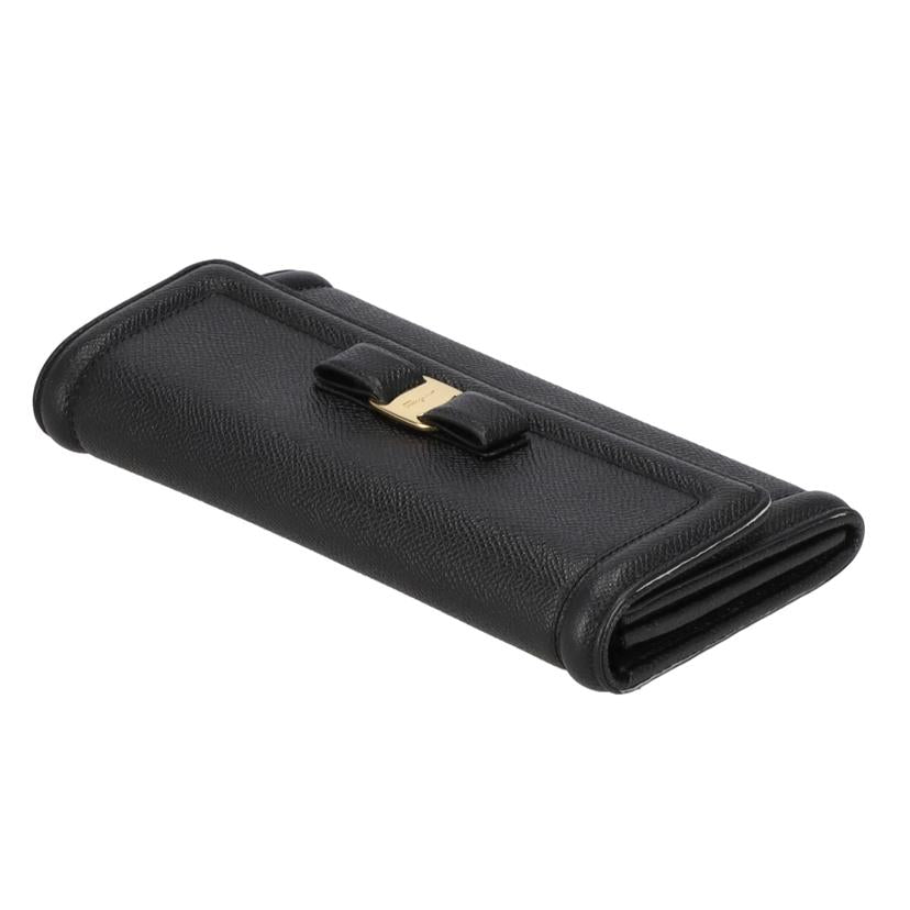 Salvatore Ferragamo サルバトーレフェラガモ/ヴァラリボン ジップ長財布/22 D154/00//Aランク/09