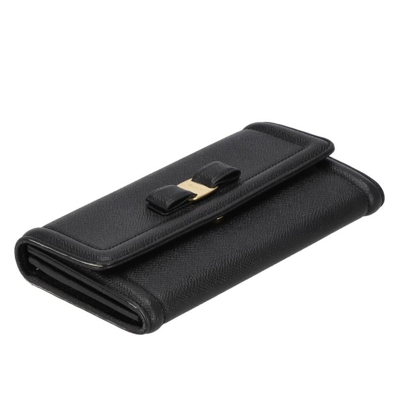 Salvatore Ferragamo サルバトーレフェラガモ/ヴァラリボン ジップ長財布/22 D154/00//Aランク/09
