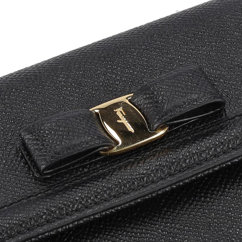 Salvatore Ferragamo サルバトーレフェラガモ/ヴァラリボン ジップ長財布/22 D154/00//Aランク/09