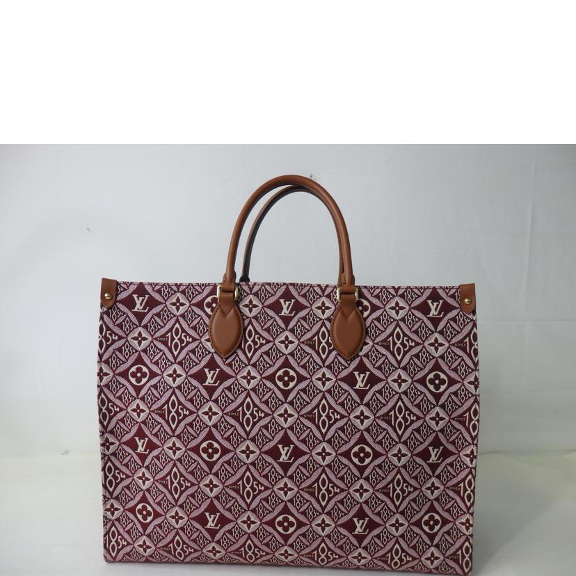 LV ルイヴィトン/オンザゴーGM/Since 1854/モノグラム・ジャガード/ボルドー/M57185//FL3***/SAランク/84