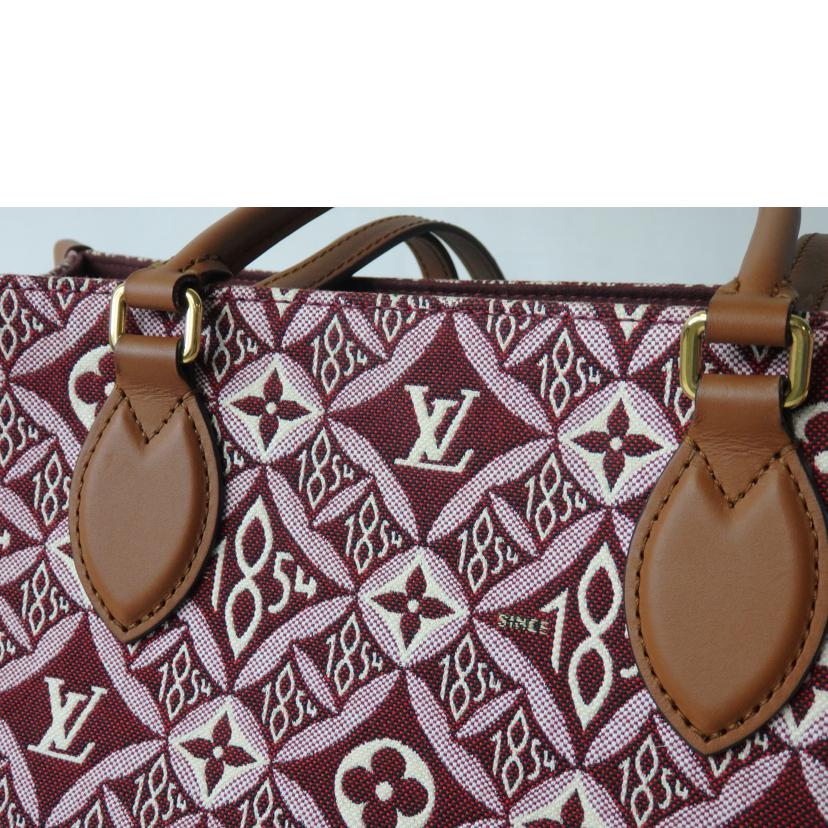 LV ルイヴィトン/オンザゴーGM/Since 1854/モノグラム・ジャガード/ボルドー/M57185//FL3***/SAランク/84