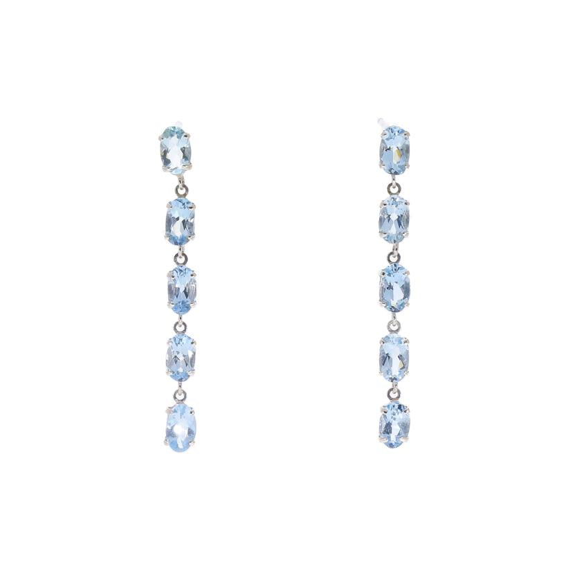 /◎Pt900アクアマリンピアス//Aランク/59