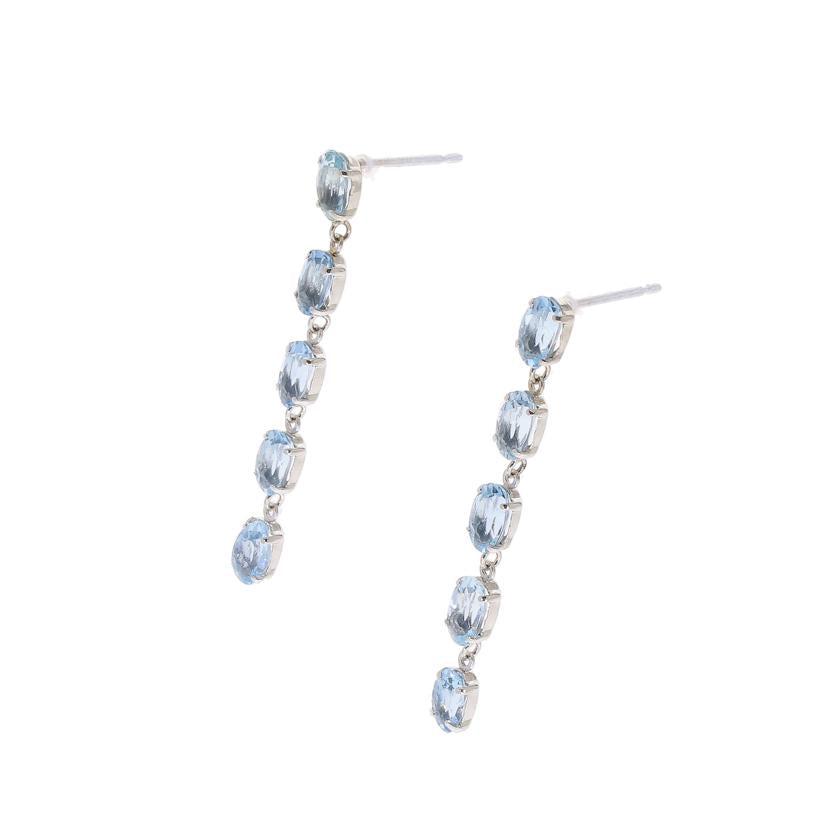 /◎Pt900アクアマリンピアス//Aランク/59