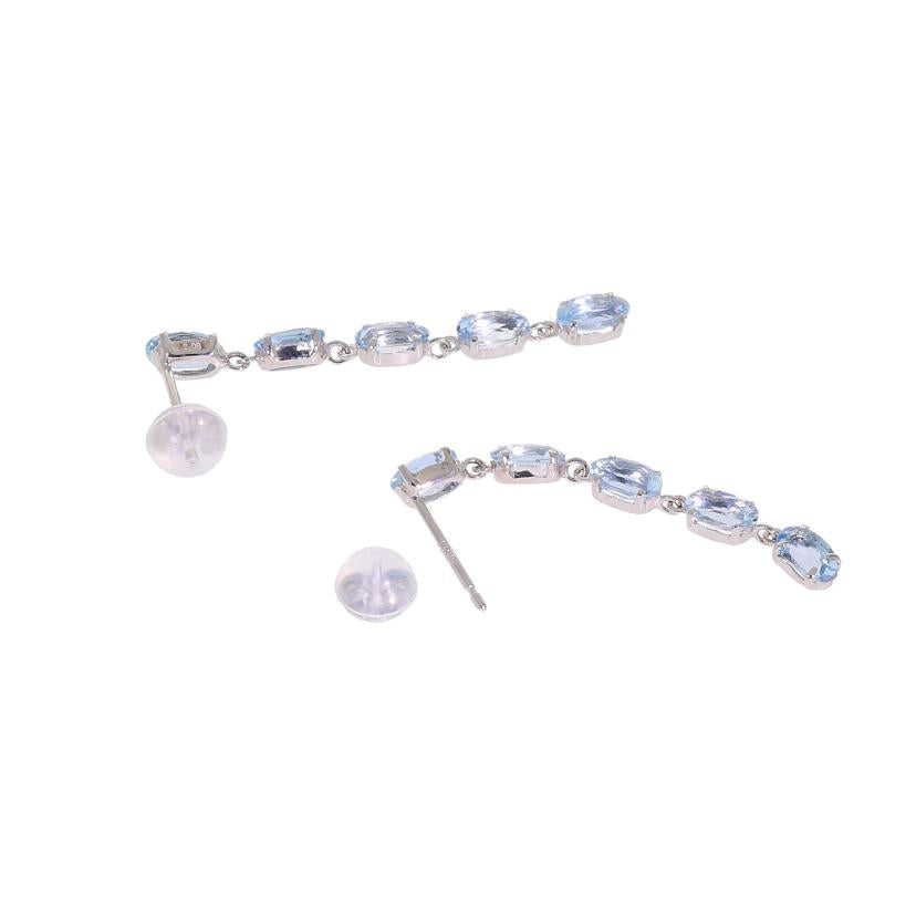 /◎Pt900アクアマリンピアス//Aランク/59