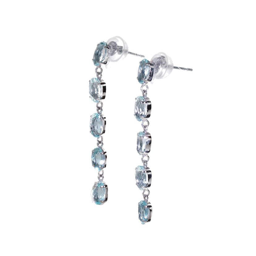 / Pt900アクアマリンピアス//Aランク/92