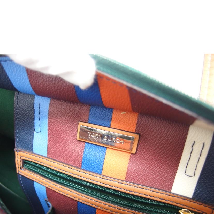 TORY BURCH トリーバーチ/PVCストライプトート/ネイビー/10005607//ABランク/04
