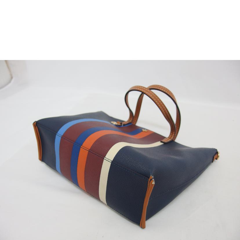 TORY BURCH トリーバーチ/PVCストライプトート/ネイビー/10005607//ABランク/04