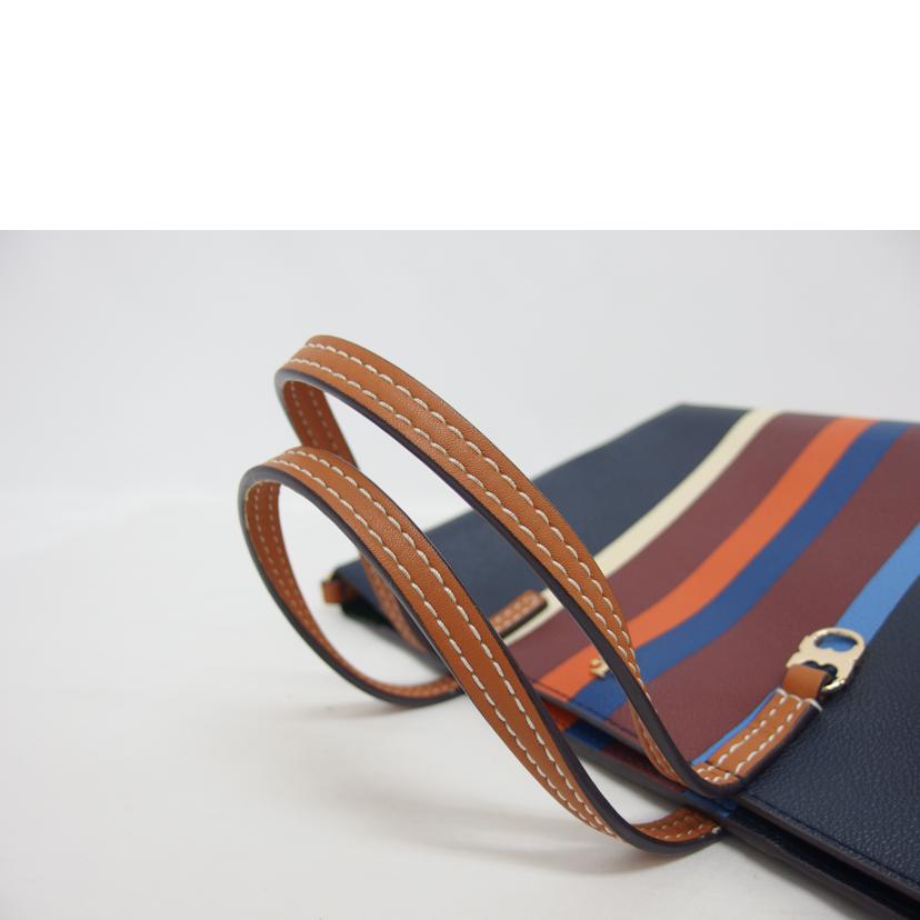 TORY BURCH トリーバーチ/PVCストライプトート/ネイビー/10005607//ABランク/04