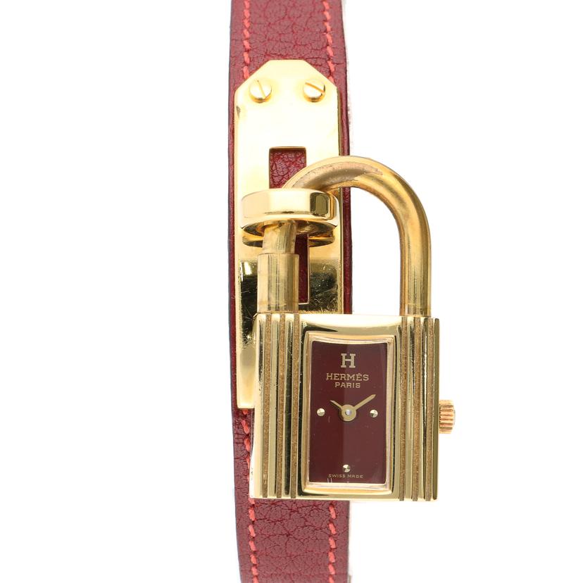HERMES エルメス/ケリーウォッチ・ワインレッド レディース クオーツ/KE1.201//308***/Bランク/05