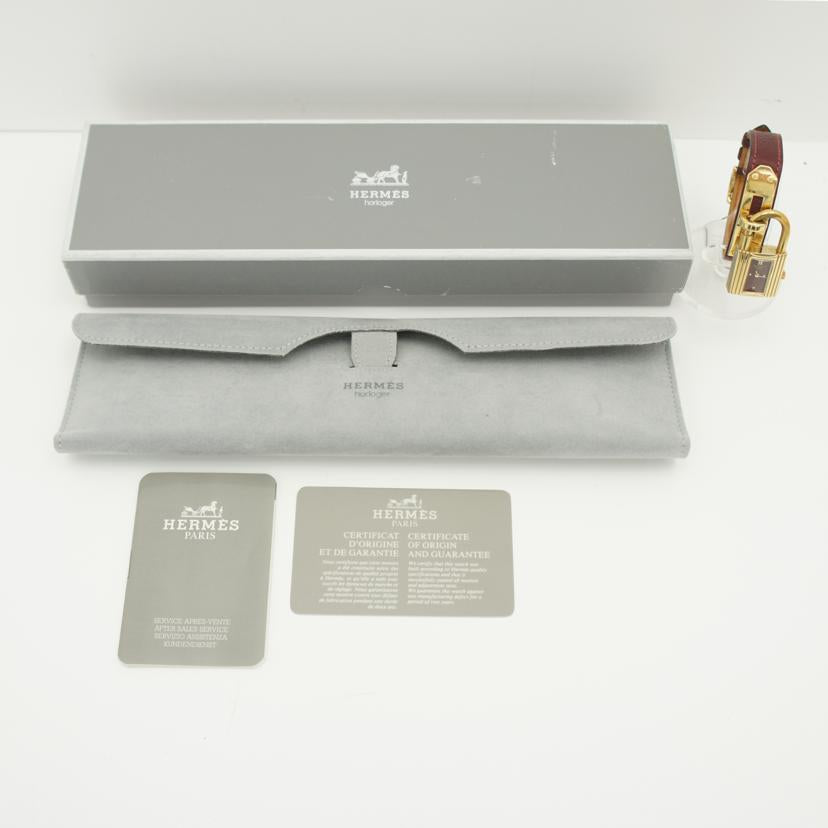 HERMES エルメス/ケリーウォッチ・ワインレッド レディース クオーツ/KE1.201//308***/Bランク/05