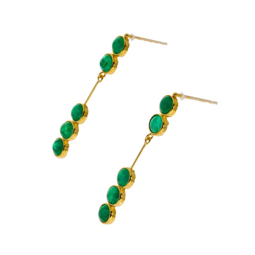 /◎K18エメラルドピアス//Aランク/59