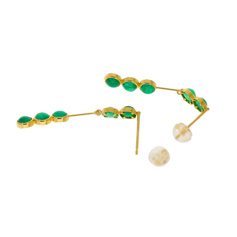 /◎K18エメラルドピアス//Aランク/59