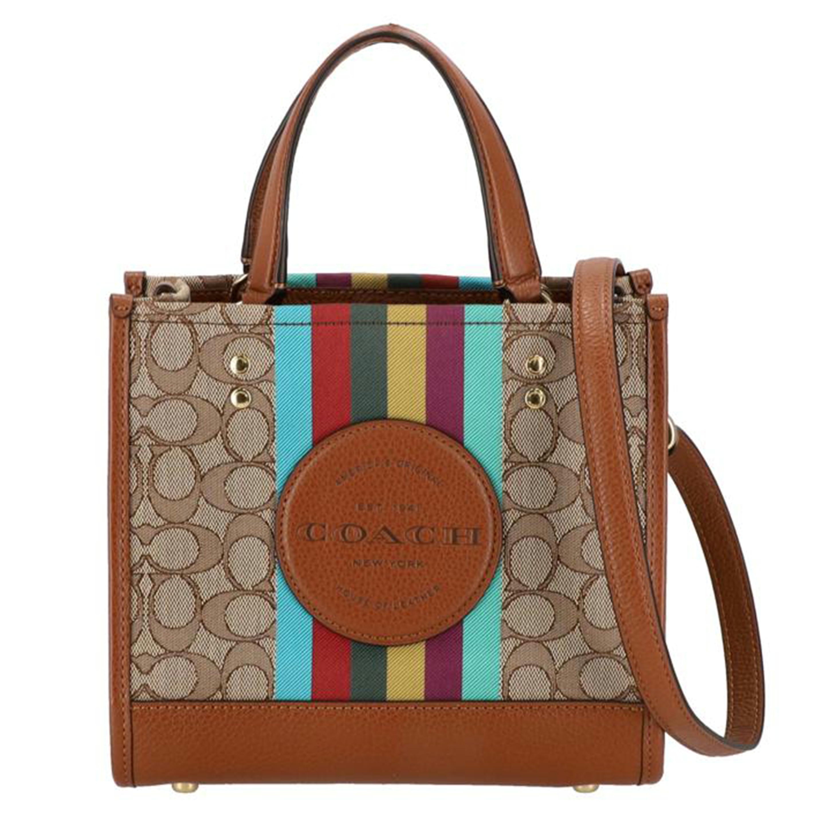 COACH コーチ/デンプシートート22シグネチャージャガードウィズストライプアンドコーチパッチ/C5637//G21**/Aランク/09