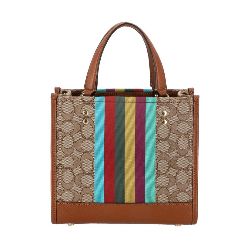 COACH コーチ/デンプシートート22シグネチャージャガードウィズストライプアンドコーチパッチ/C5637//G21**/Aランク/09