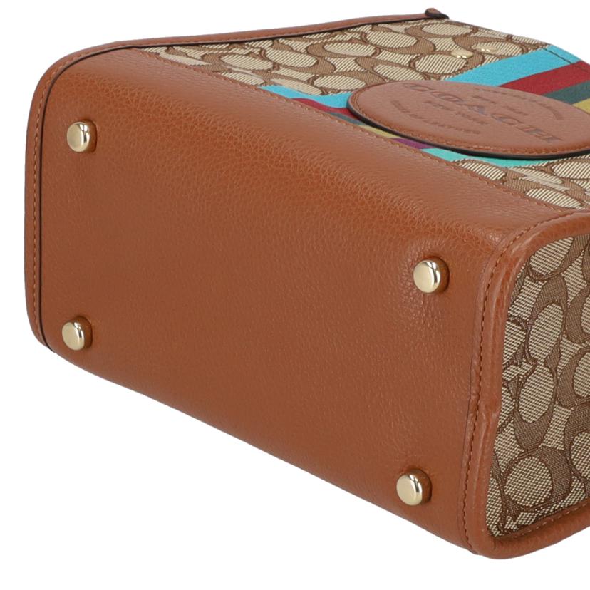 COACH コーチ/デンプシートート22シグネチャージャガードウィズストライプアンドコーチパッチ/C5637//G21**/Aランク/09