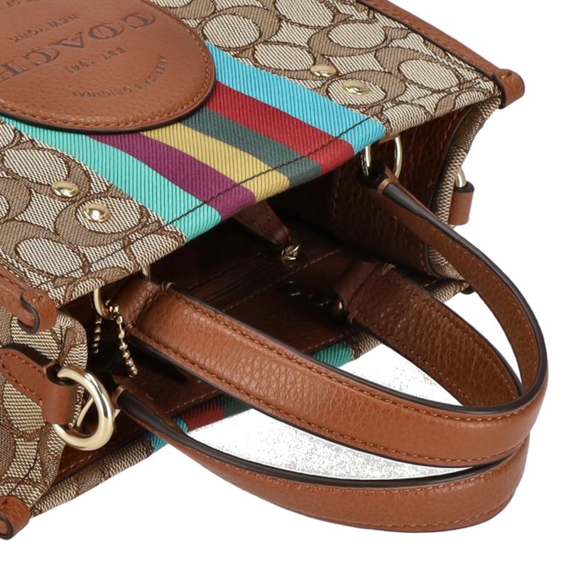 COACH コーチ/デンプシートート22シグネチャージャガードウィズストライプアンドコーチパッチ/C5637//G21**/Aランク/09