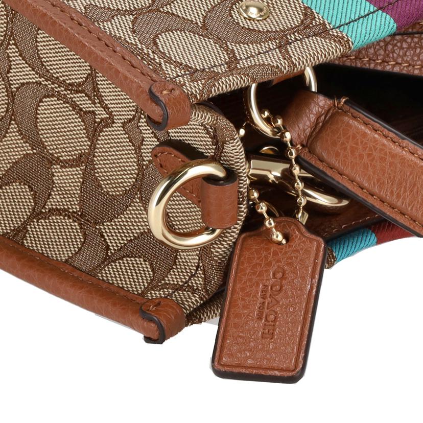 COACH コーチ/デンプシートート22シグネチャージャガードウィズストライプアンドコーチパッチ/C5637//G21**/Aランク/09