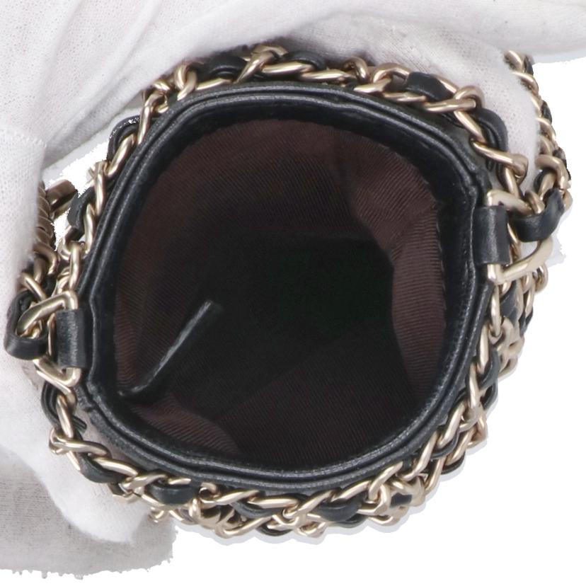 CHANEL シャネル/シャネル/チェーンフォンケースラムスキン/ブラック/AP1161//257*****/Bランク/75