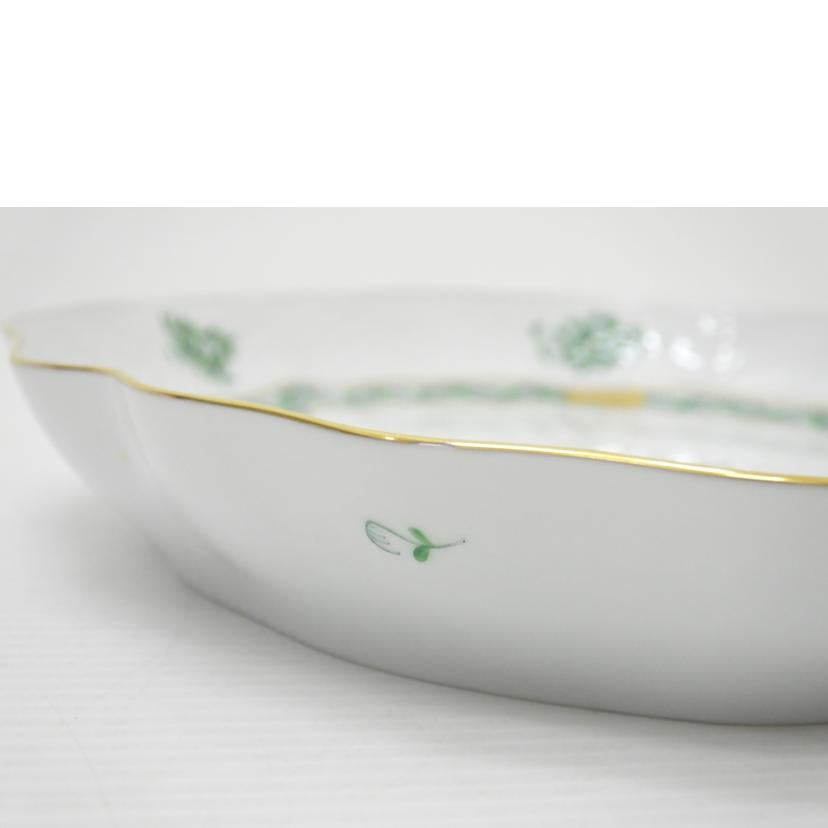 HEREND/オーバルプレート/アボニーグリーン//ABランク/88