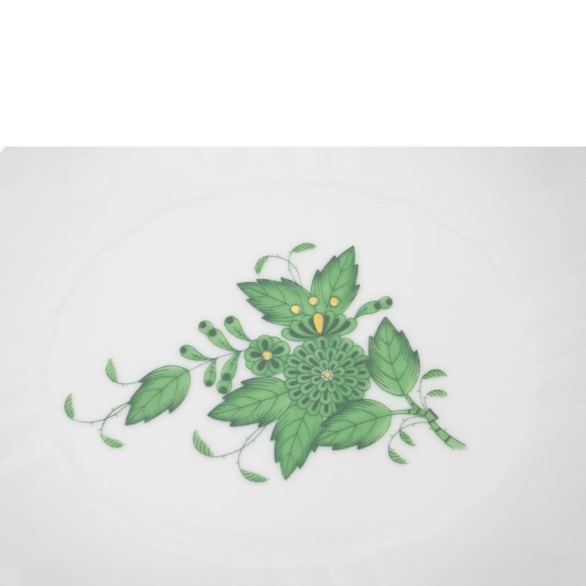 HEREND/オーバルプレート/アボニーグリーン//ABランク/88