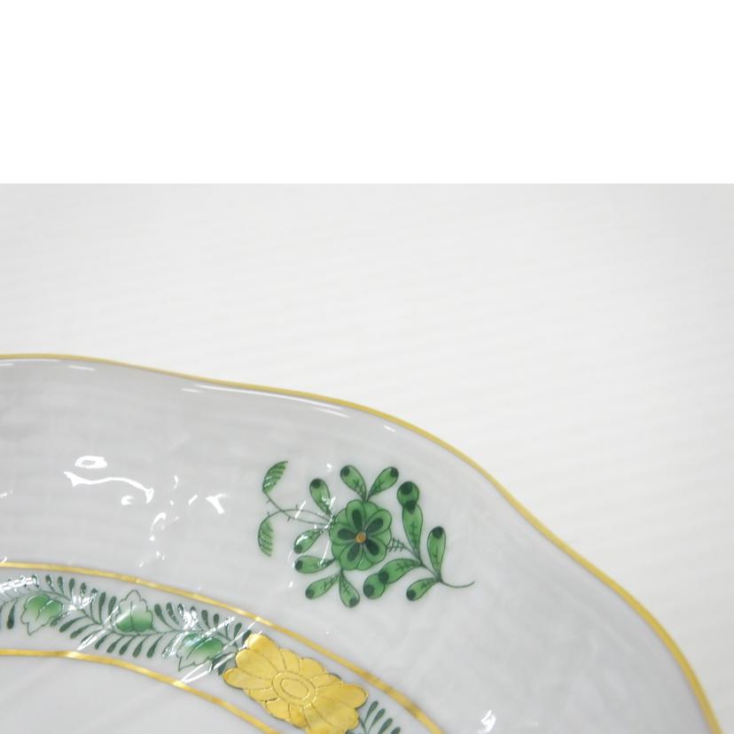 HEREND/オーバルプレート/アボニーグリーン//ABランク/88