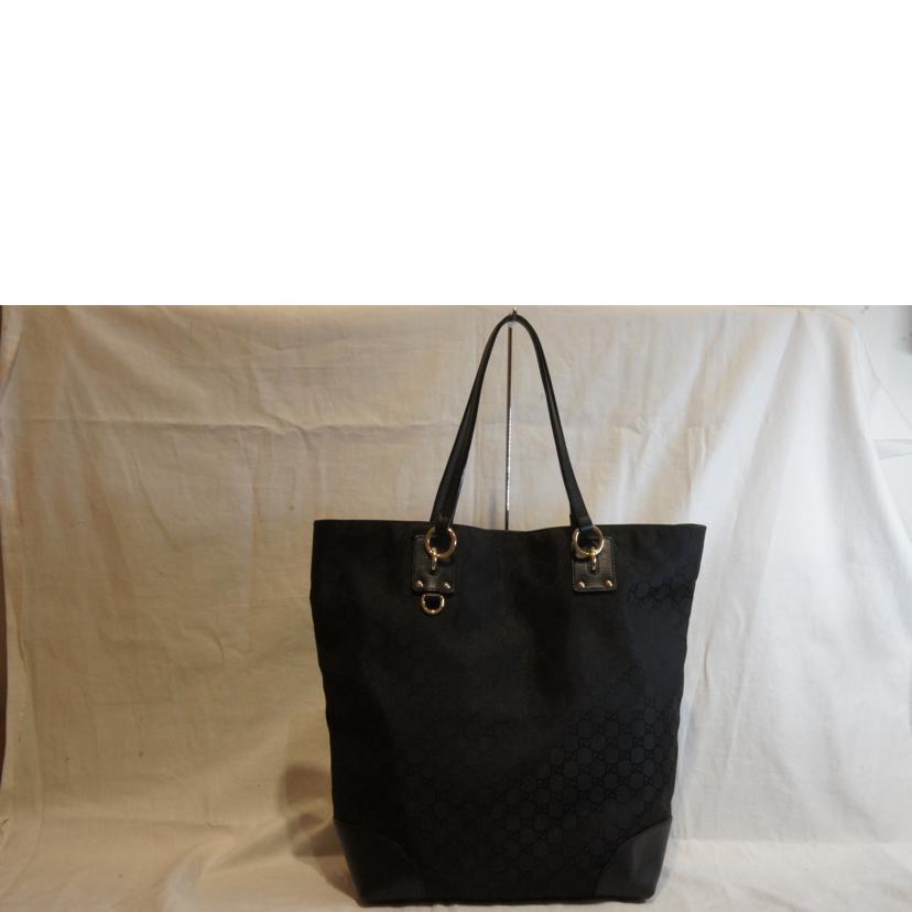 GUCCI グッチ/GGナイロンレザートートバッグ/ブラック/353702//493***/Aランク/92
