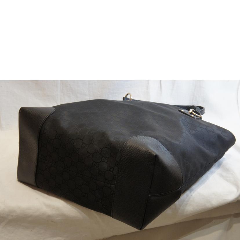 GUCCI グッチ/GGナイロンレザートートバッグ/ブラック/353702//493***/Aランク/92