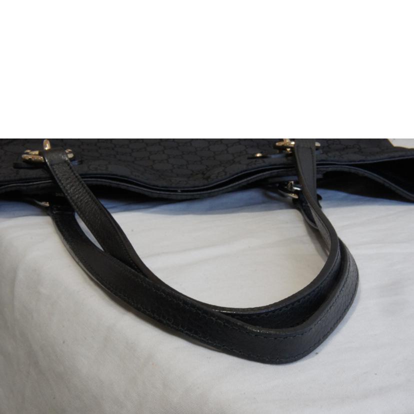 GUCCI グッチ/GGナイロンレザートートバッグ/ブラック/353702//493***/Aランク/92